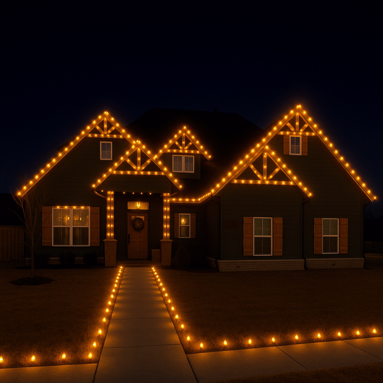 christmas lighting design mockup